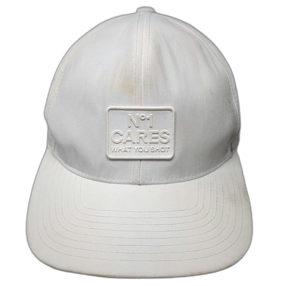 G/FORE Baseball Cap White One Size No 1 Cares What You Shot Slideback Golf Hat